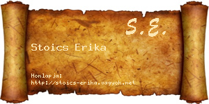 Stoics Erika névjegykártya